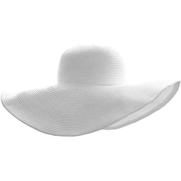 Women Floppy Derby Hat Wide Large Brim Beach Straw Sun Cap - Picture 1 of 5